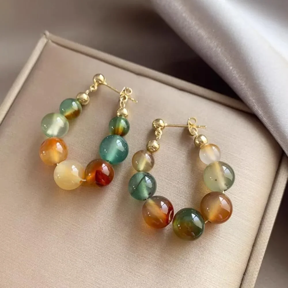 ✨Women Gold Elegant Design Metals Gemstones Lightweight Comfort Earrings